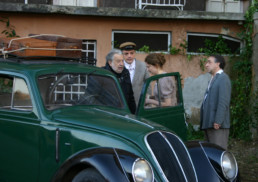 Con Pupi Avati, Alba Rohrwacher e Silvio Orlando durante una scena del film Il papà di Giovanna