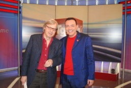Con Vittorio Sgarbi al ComuniCattivo in Tv all'interno del Tg2