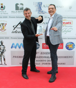Igor Righetti con il fotografo delle star Alessandro Canestrelli.